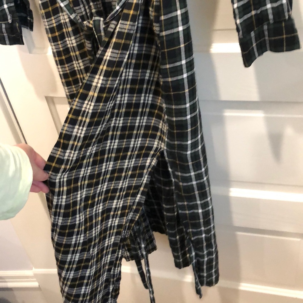 French Connection Plaid Flannel Button Shirt Dress - image 4